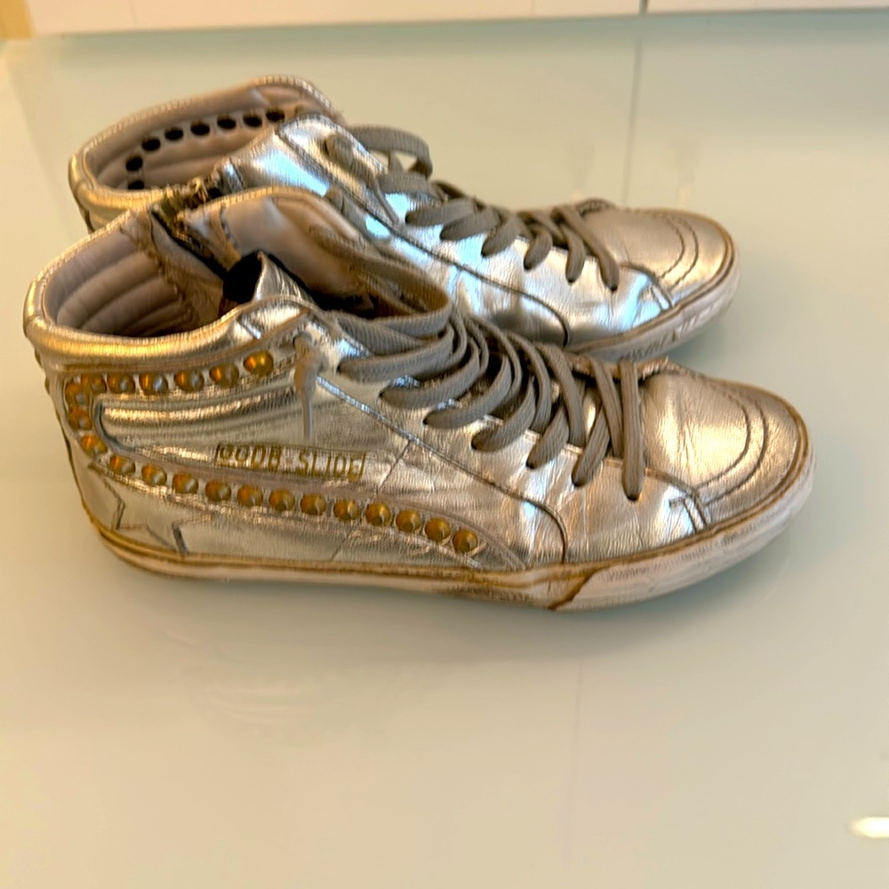 Silver studded high top